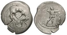 Ancient Coins - Pisidia, Selge. AR Stater. Two Wrestlers Grappling.