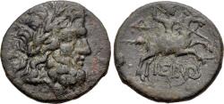 Ancient Coins - Pisidia, Isinda. Æ 19 mm. Zeus / Warrior on Horseback.