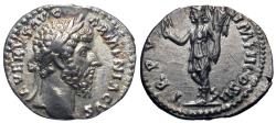 Ancient Coins - Lucius Verus. AR Denarius. Roma. Scarce. Superb!