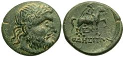 Ancient Coins - Thrace, Odessos. Æ 22 mm. Zeus / Horseman.