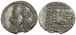 Ancient Coins - Kings of Parthia. Vologases IV. AR Drachm.