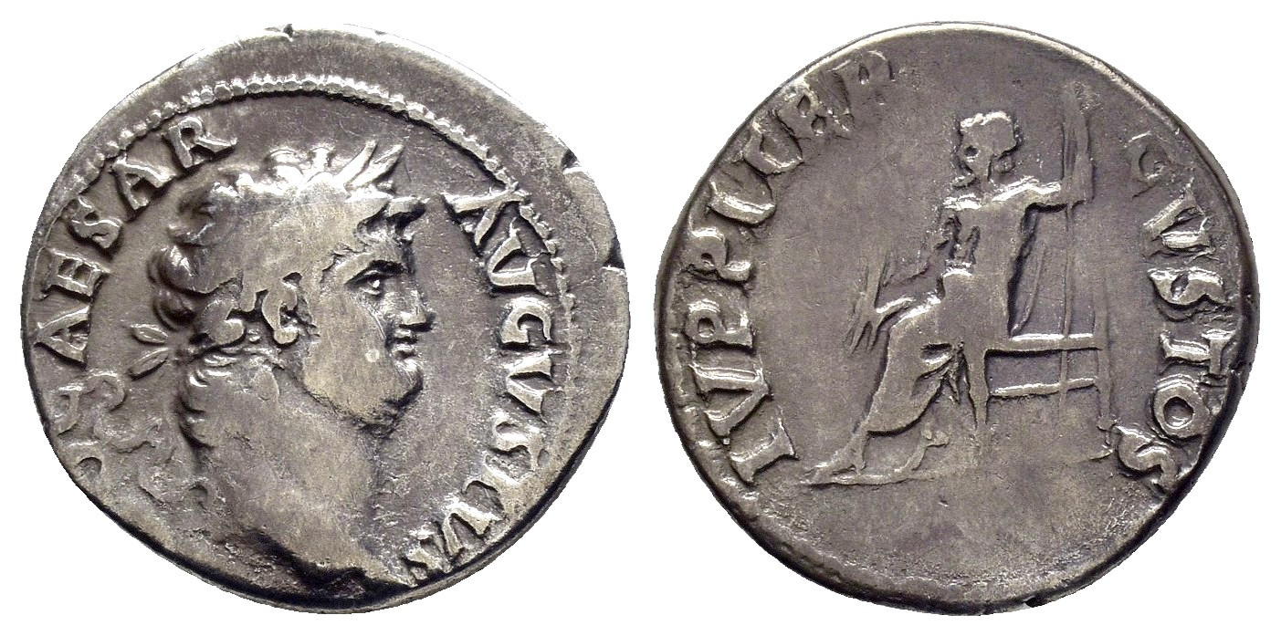 Nero. AR Denarius. Jupiter. | Roman Imperial Coins