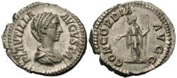 Ancient Coins - Plautilla. AR Denarius. Concordia.