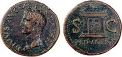Ancient Coins - Divus Augustus. Æ As. Altar.
