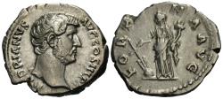 Ancient Coins - Hadrian. AR Denarius. Fortuna.
