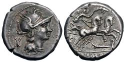 Ancient Coins - Roman Republic. M. Cipius. AR Denarius.