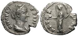 Ancient Coins - Diva Faustina Senior. AR Denarius. Aeternitas.