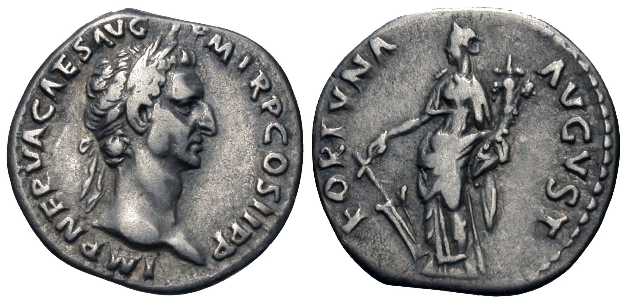 Nerva. AR Denarius. Fortuna. | Roman Imperial Coins