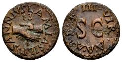 Ancient Coins - Augustus. Æ Quadrans. Clasped Right Hands.