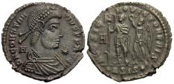 Ancient Coins - Issue of Vetranio in the Name of Constantius II. Æ 24 mm. Siscia Mint.