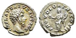 Ancient Coins - Lucius Verus. AR Denarius. Providentia. Impressive Portrait!