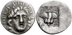 Ancient Coins - Islands off Caria, Rhodes. AR Hemidrachm. Plinthophoric standard.