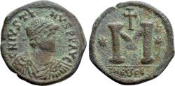 Ancient Coins - Justin I. Æ Follis. Thessalonica Mint.