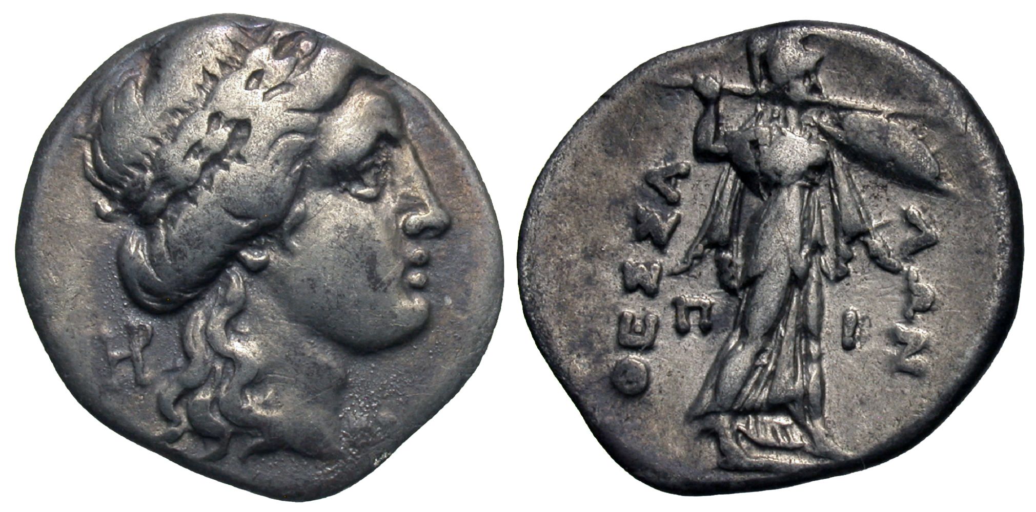 Thessaly, Thessalian League. AR Drachm. Apollo / Athena. | Greek Coins