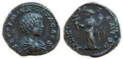 Ancient Coins - Geta, as Caesar. AR Denarius. Felicitas.