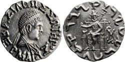 Ancient Coins - Baktria, Indo-Greek Kingdom. Hermaios. AR Drachm. Mint State.