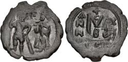 Ancient Coins - Byzantine Empire. Heraclius with Heraclius Constantine. Æ Follis. RARE.