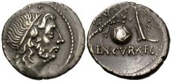 Ancient Coins - Roman Republic. Cn. Cornelius P.f. Lentulus Marcellinus. AR Denarius.