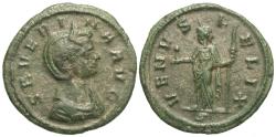 Ancient Coins - Severina. Wife of Aurelian. Æ Denarius.