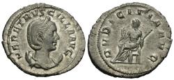 Ancient Coins - Herennia Etruscilla. Wife of Trajan Decius. AR Antoninianus.