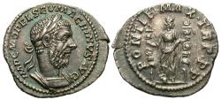 Ancient Coins - Macrinus. AR Denarius. Fides.
