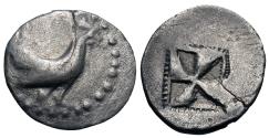 Ancient Coins - Sicily, Himera. AR Drachm. Cock.