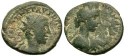 Ancient Coins - Samaria, Caesarea Maritima. Herennius Etruscus. Tyche.
