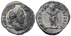 Ancient Coins - Caracalla. AR Denarius. Serapis.