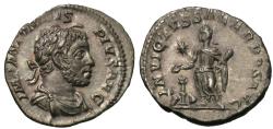 Ancient Coins - Elagabalus. AR Denarius. Emperor Sacrificing.