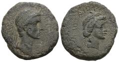 Ancient Coins - Kings of Commagene. Antiochos IV Epiphanes with Iotape. Æ 21 mm. EXTREMELY RARE.