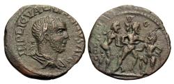 Ancient Coins - Troas, Alexandria Troas. Valerian I. Æ 20 mm. Drunken Hercules. VERY RARE.