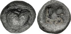 Ancient Coins - Kyrenaica, Kyrene. AR Hemiobol. Silphium Fruit.