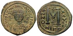 Ancient Coins - Byzantine Empire. Justinian I. Æ Follis. Nicomedia Mint.