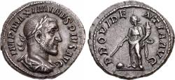 Ancient Coins - Maximinus I. AR Denarius. Providentia.