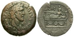 Ancient Coins - Roman Egypt. Antoninus Pius. Æ Drachm. Tyche Reclining.