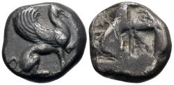 Ancient Coins - Ionia, Teos. AR Drachm. Griffin.