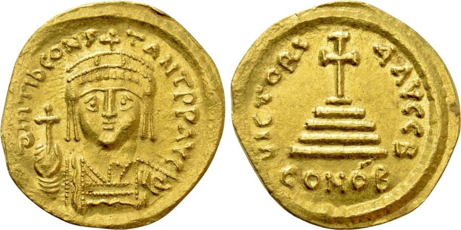 Byzantine Empire. Tiberius II Constantine. AV Solidus. | Byzantine Coins