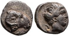 Ancient Coins - Caria, Kasolaba. AR Hemiobol. Ram.