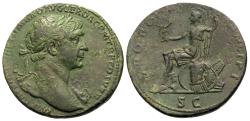 Ancient Coins - Trajan. Æ Sestertius. Roma.