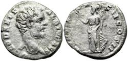 Ancient Coins - Clodius Albinus, as Caesar. AR Denarius. Minerva.