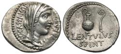 Ancient Coins - Roman Imperatorial. Cassius. AR Denarius. P. Lentulus Spinther, Legate.