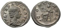 Ancient Coins - Julia Paula. AR Denarius. Concordia.