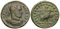Ancient Coins - Licinius I. BI Argenteus. Emperor Rides Eagle.