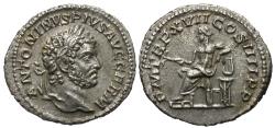 Ancient Coins - Caracalla. AR Denarius. Apollo.
