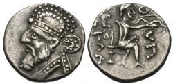 Ancient Coins - Kings of Parthia. Vologases II. AR Diobol. RARE.