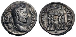 Ancient Coins - Diocletian. AR Argenteus. The Four Tetrarchs.
