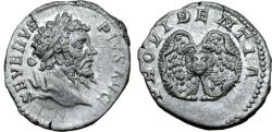 Ancient Coins - Septimius Severus. AR Denarius. Medusa Within Aegis. EXTREMELY RARE!