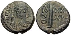 Ancient Coins - Byzantine Empire. Justinian I. Æ Decanummium. Ravenna Mint.