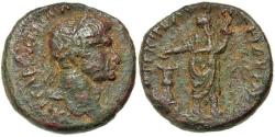 Ancient Coins - Samaria, Caesarea Maritima. Trajan. Æ 25 mm. Emperor Sacrificing.