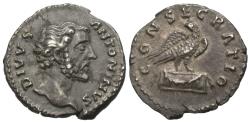 Ancient Coins - Divus Antoninus Pius. AR Denarius. Consecration Issue.